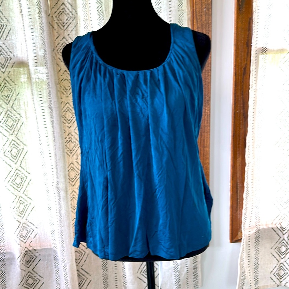 Banana Republic Teal Sleeveless Scoop Neck Tank Top